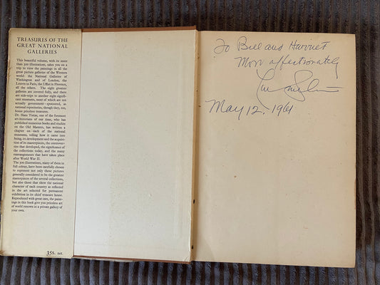 Hans TIETZE / Treasures of the Great National Galleries An Introduction 1st 1954