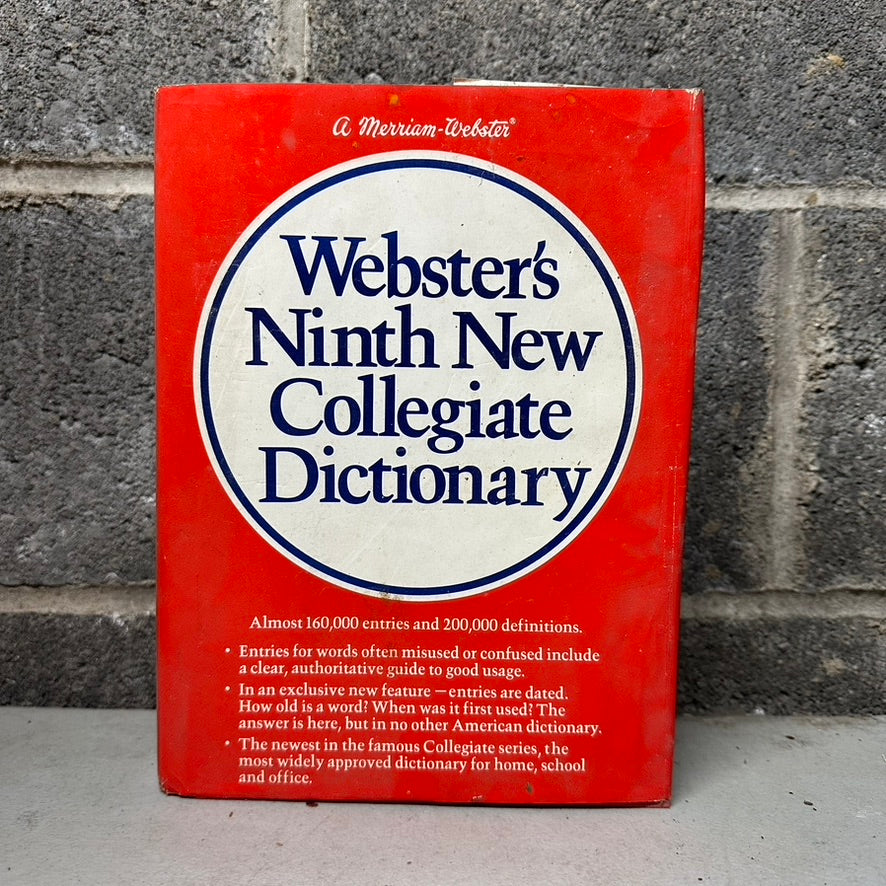 Webster’s Ninth New Collegiate Dictionary Merriam-Webster Inc. 1984 HC Indexed