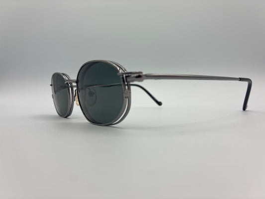 Designer glasses with proscription frame and clip on sunglasses