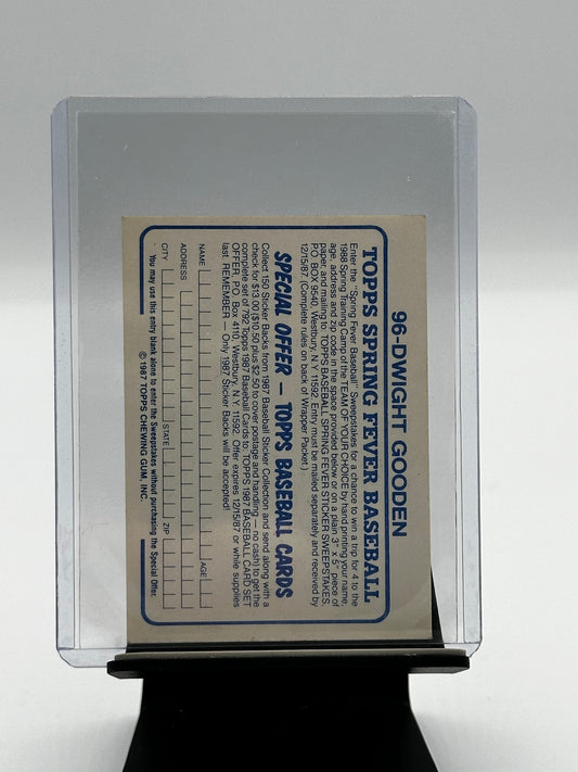 1987 Topps Mini Leaders #96 Dwight Gooden