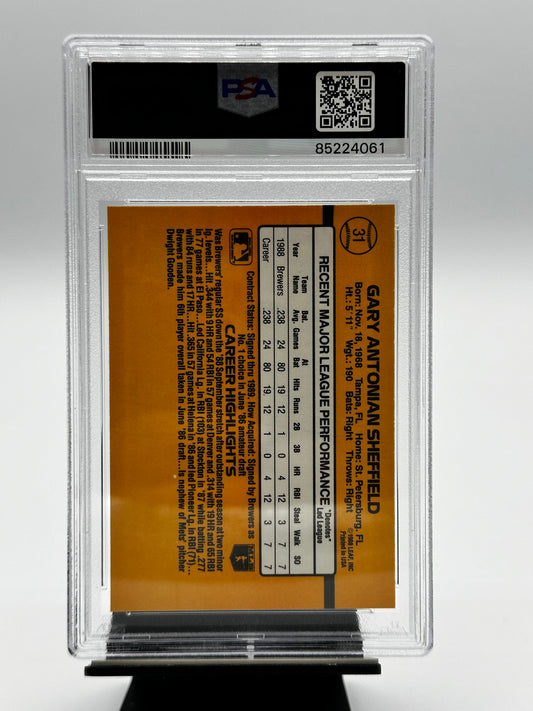 1989 Donruss Gary Sheffield Rookie #31 PSA 7 NM
