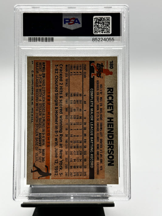 1983 Topps #180 Rickey Henderson HOF PSA 5