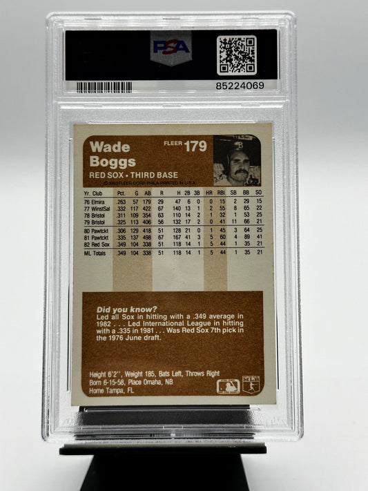 1983 Fleer Wade Boggs RC #179 PSA 8 Mint