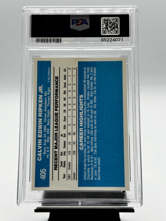1982 Donruss Cal Ripken Jr RC #405 PSA 8