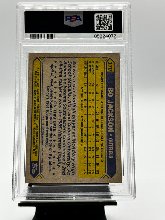 1987 Topps Bo Jackson #170 Future Stars RC PSA 6