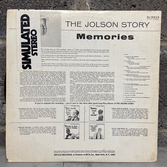 Al Jolson – The Jolson Story - Memories ...