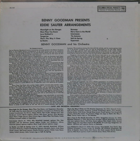 Benny Goodman Presents - Arrangements by Eddie Sauter