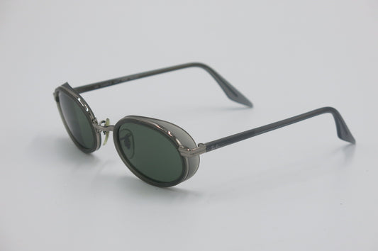 Ray-Ban W 2813 – Gunmetal Oval Wrap Shield Sunglasses