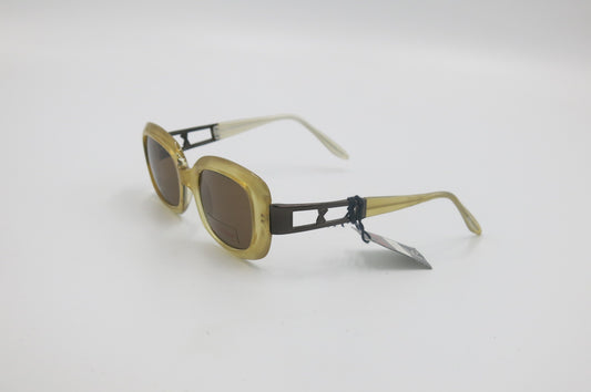 Paloma Picasso Sunglasses – 8869 (Opaline Yellow with Cut-Out Temples) – New Old Stock