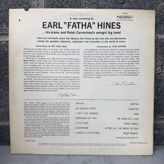 Earl “Fatha” Hines – His Piano and Ralph Carmichael’s Swingin’ Big Band
