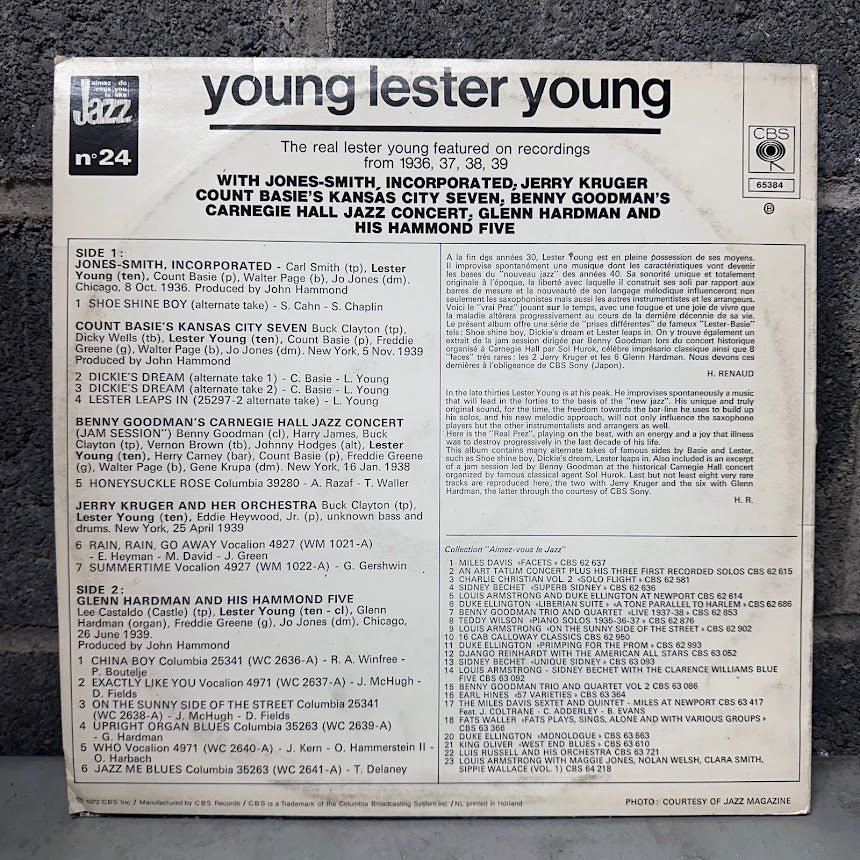 Lester Young – Young Lester Young (Jazz 24 Series)