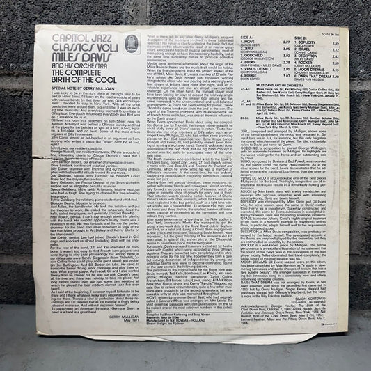 Miles Davis and His Orchestra – The Complete Birth of the Cool (Capitol Jazz Classics Vol. 1)