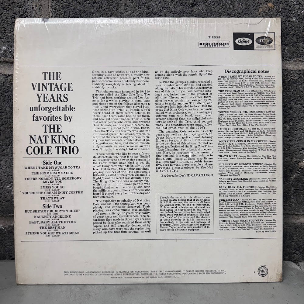 The Nat King Cole Trio – The Vintage Years