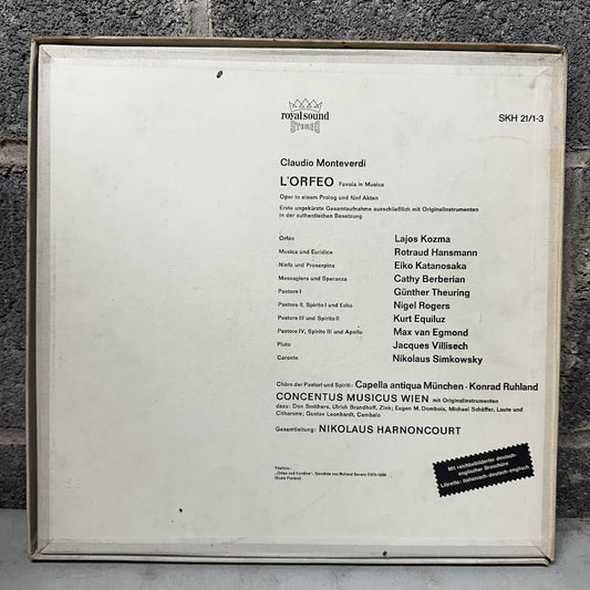 Monteverdi – L'Orfeo – Harnoncourt, Concentus Musicus Wien