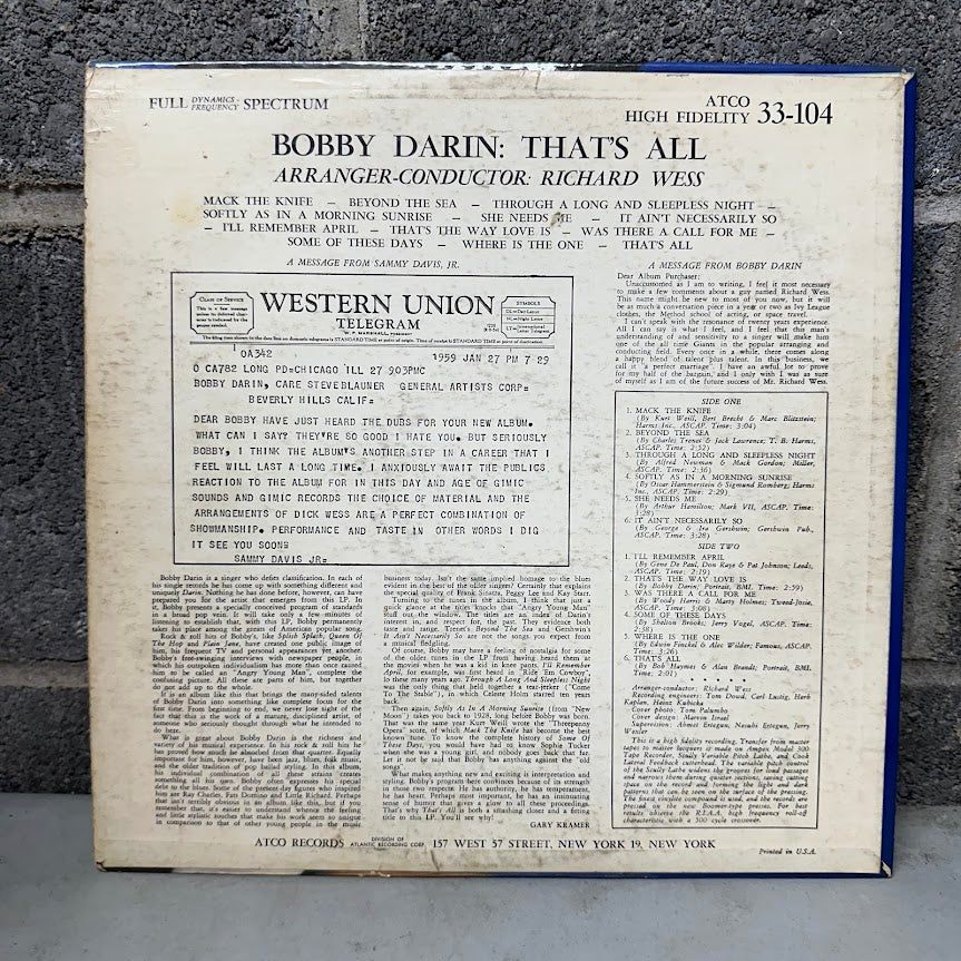 Bobby Darin – That’s All