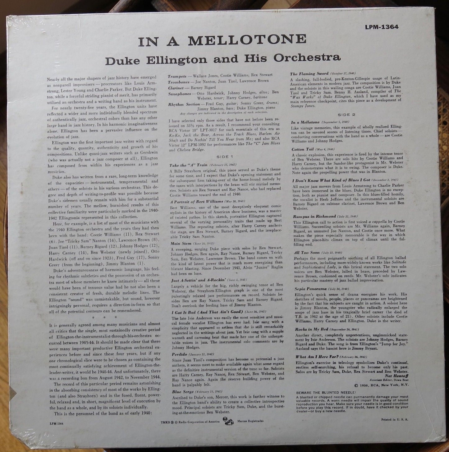 Duke Ellington and His Orchestra - In a Mellowtone - RCA Victor