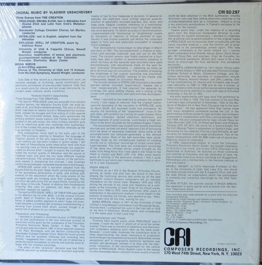 Vladimir Ussachevsky the Choral Music Vladimir Ussachevsky - Composers Recordings Inc.