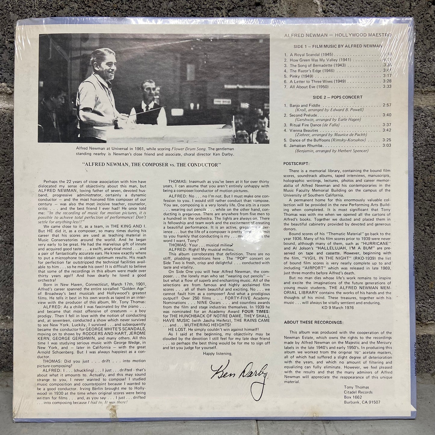 alfred newman, the composer vs the conductor