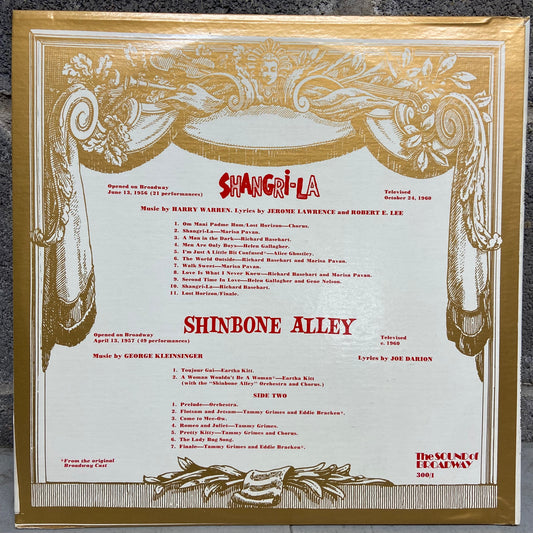 Shangri-la and Shinbone Alley Broadway Musicals