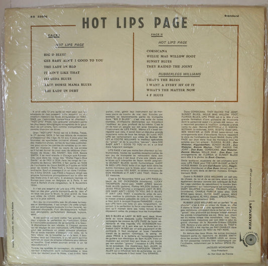 Hot Lips Page, Rubberlegs Williams – 1944 - Hot Lips Page - Black & Blue