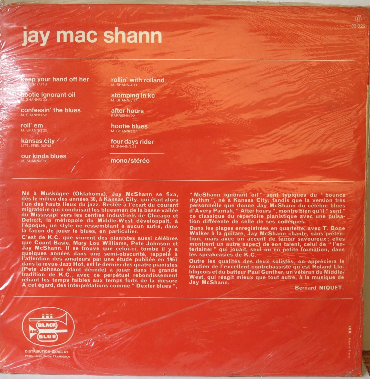 Jay McShann - Confessin The Blues - Black & Blue