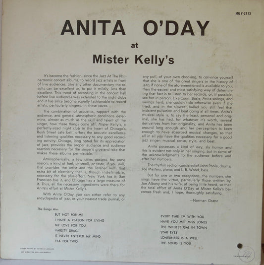 Anita O'Day at Mister Kelly's - Verve