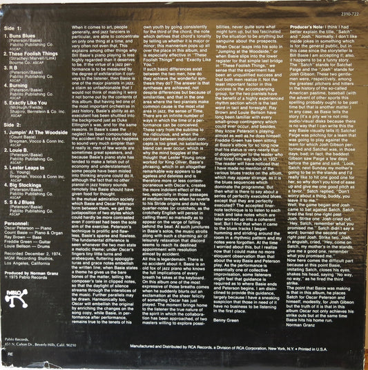 Count Basie encounters Oscar Peterson – "Satch" And "Josh" - Pablo