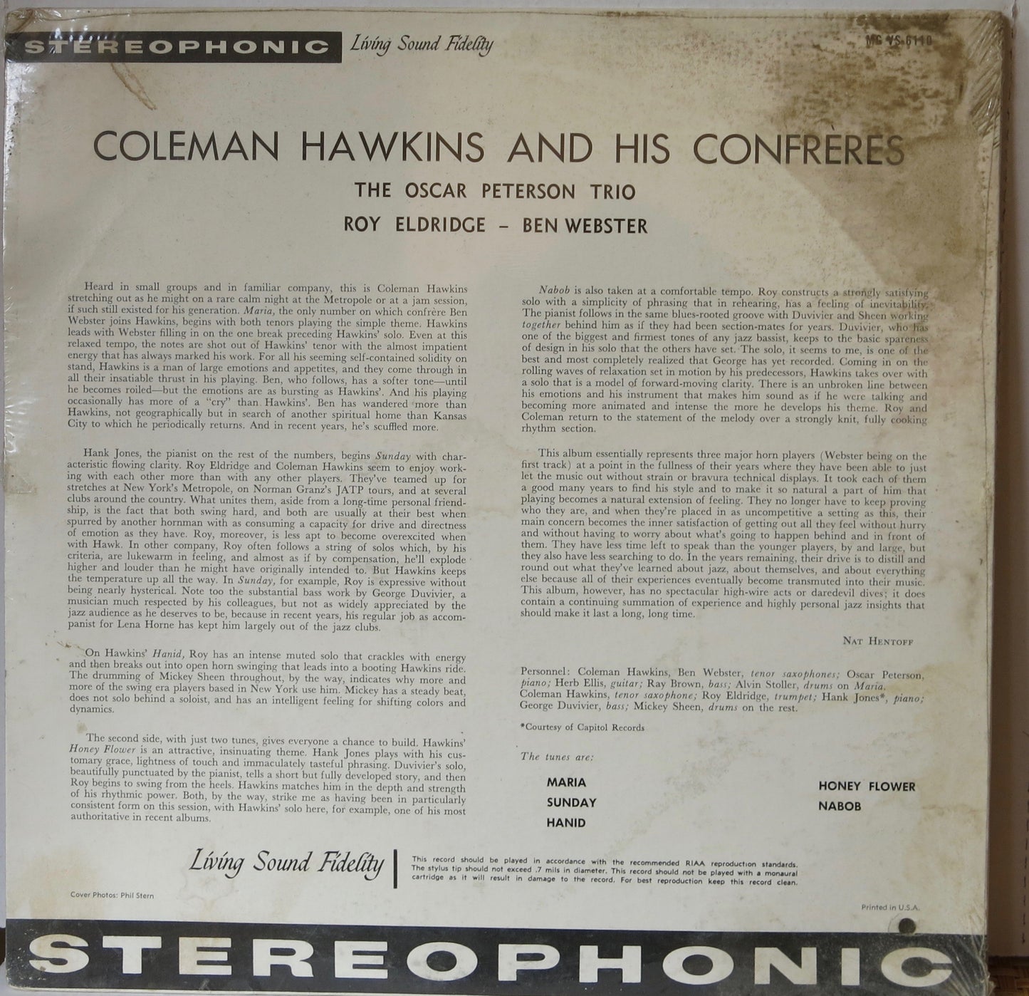 Coleman Hawkins – Coleman Hawkins And Confreres - Verve