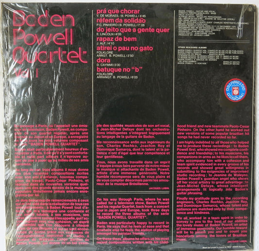 Baden Powell Quartet ‎– Vol. 1 | Vinyl Record by EmArcy