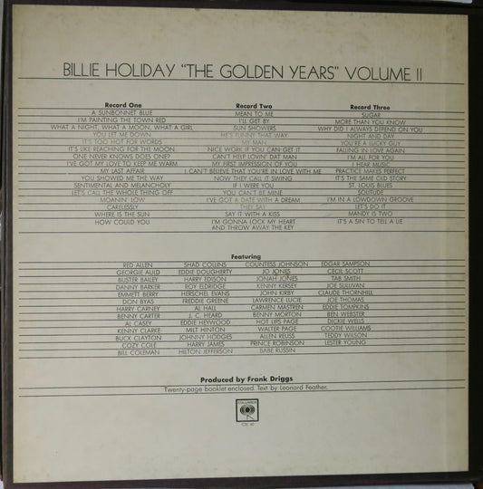 Billie Holiday ‎– "The Golden Years" Volume II | Vinyl Record by Columbia | Friedman & Sons
