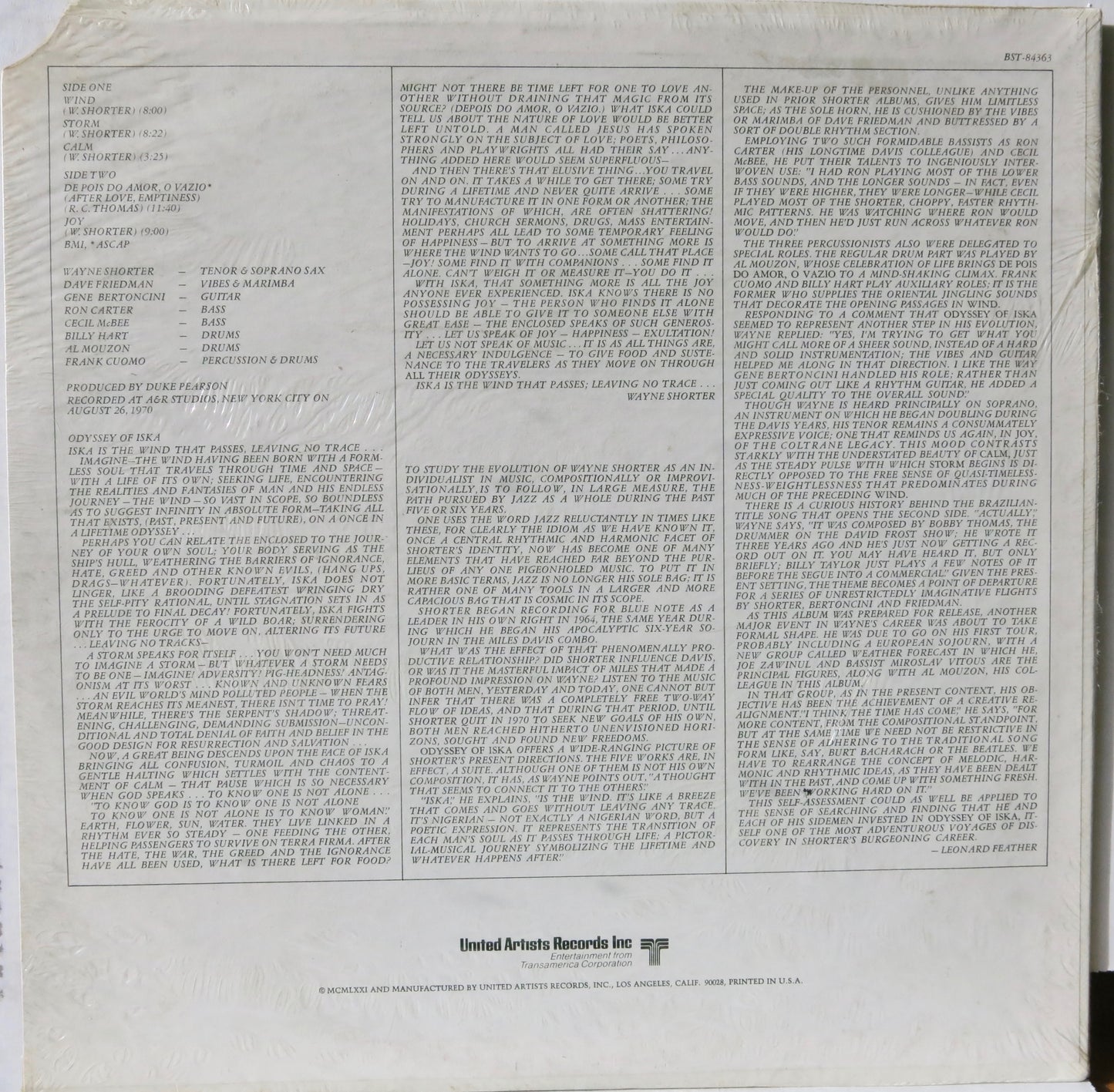 Wayne Shorter - Odyssey Of Iska