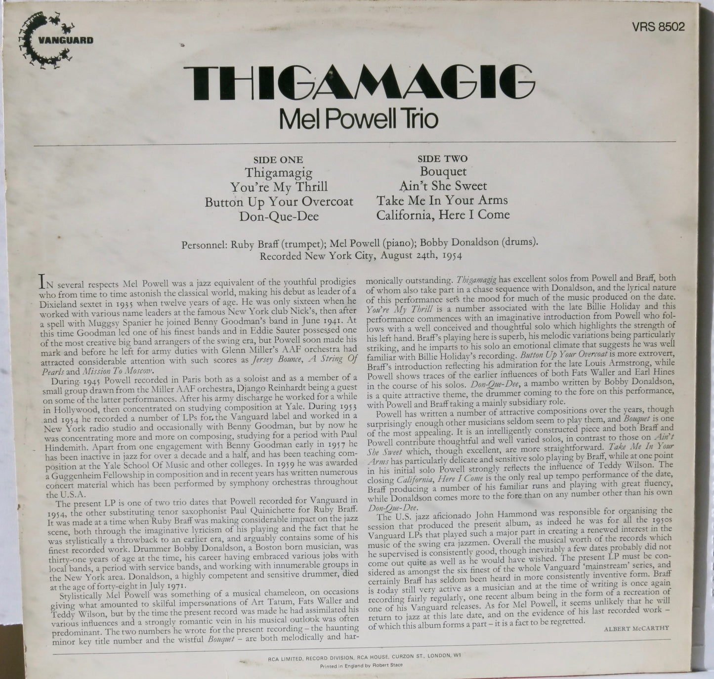 Mel Powell Trio – Thigamagig