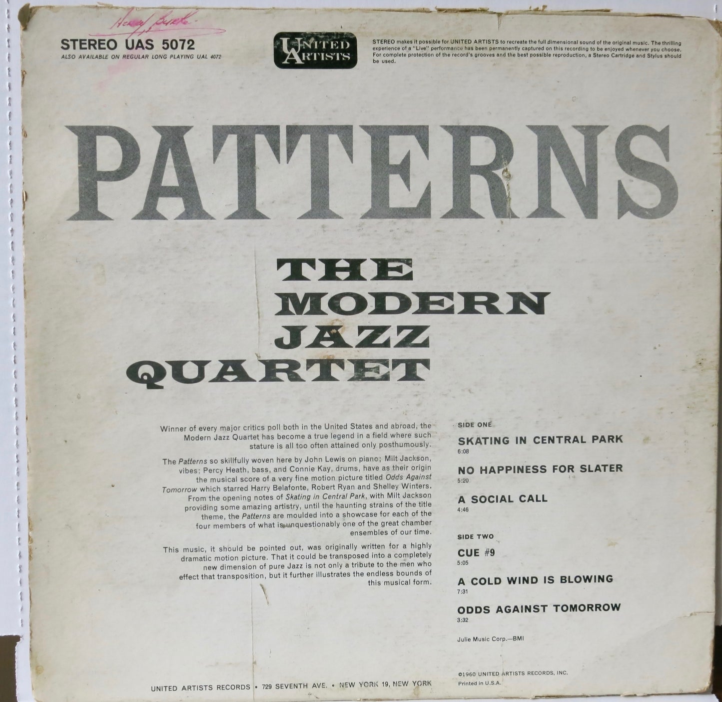Modern Jazz Quartet – Patterns