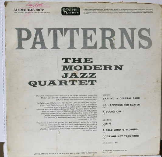 Modern Jazz Quartet – Patterns