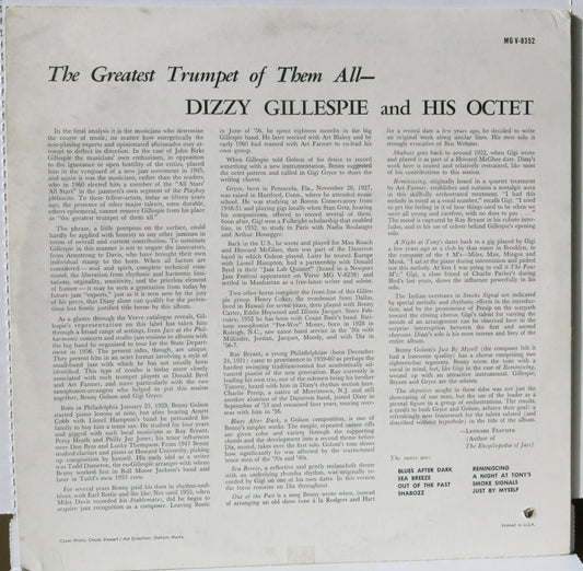 Dizzy Gillespie Octet Featuring Benny Golson – The Greatest Trumpet Of Them All