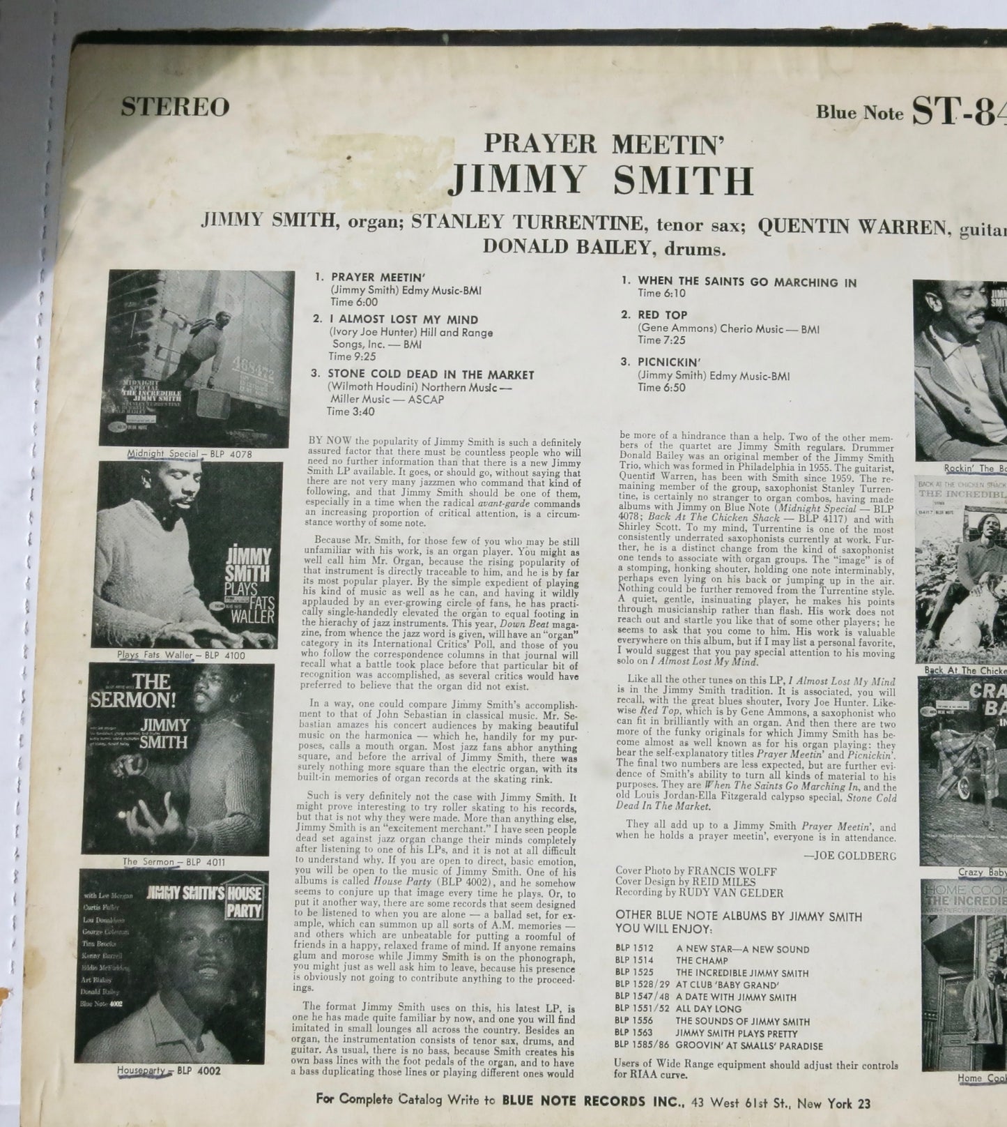 Jimmy Smith With Stanley Turrentine – Prayer Meetin'