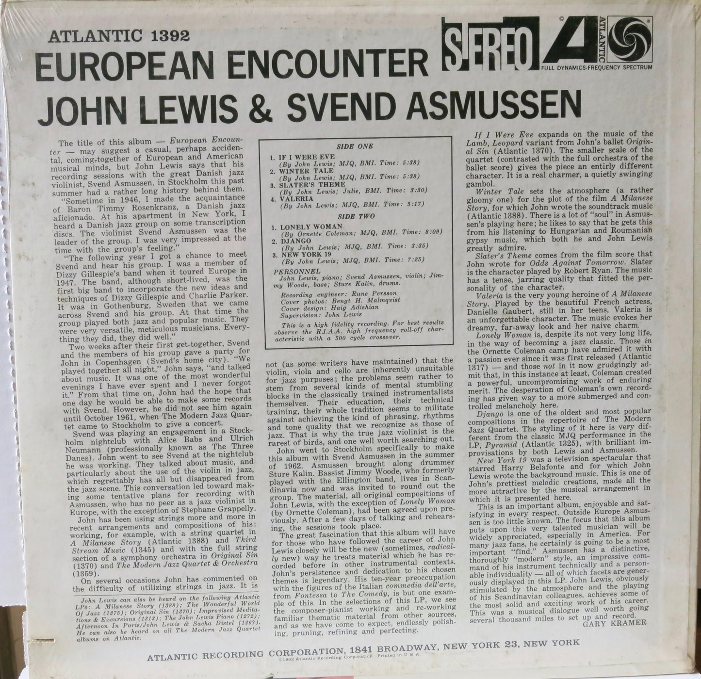 John Lewis & Svend Asmussen – European Encounter