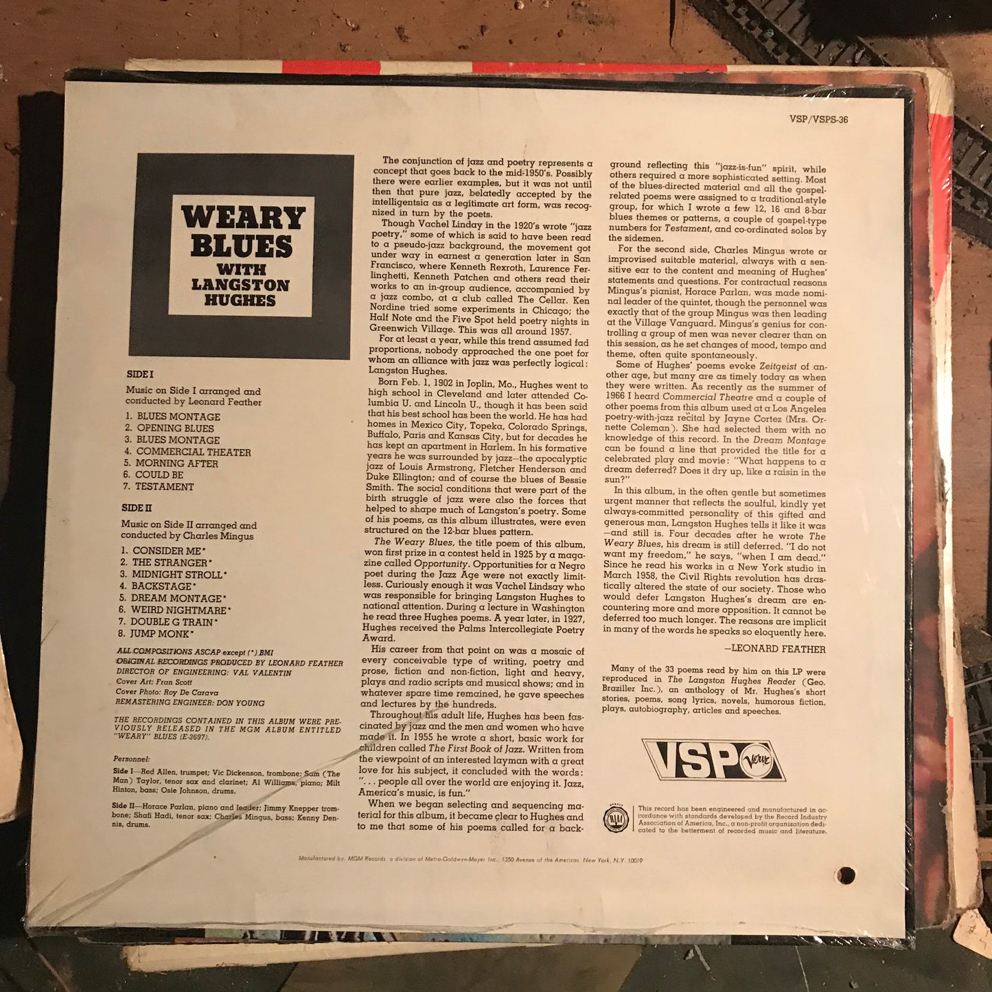 Weary Blues - Langston Hughes - Verve