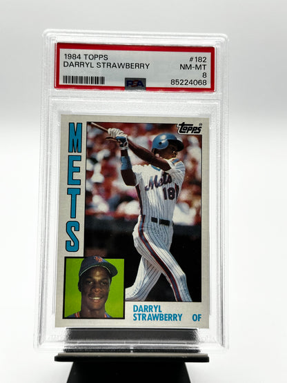 1984 Topps #182 DARRYL STRAWBERRY Mets RC PSA 8 NM-Mint
