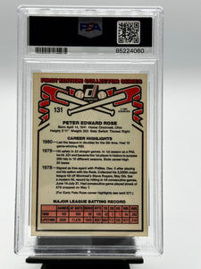 1981 Donruss #131 PETE ROSE variation (see card 371 on back) Phillies PSA 7 NM