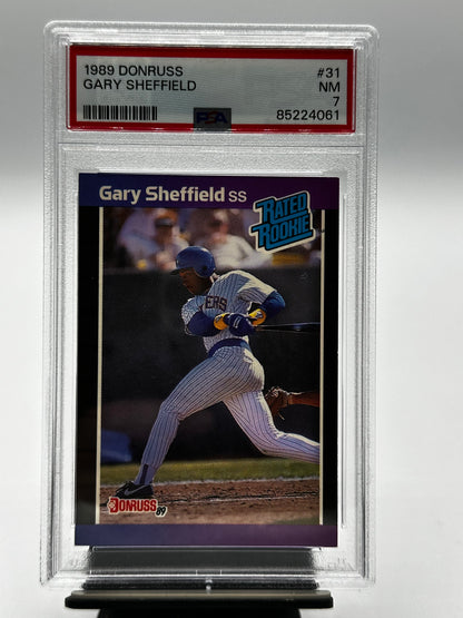 1989 Donruss Gary Sheffield Rookie #31 PSA 7 NM