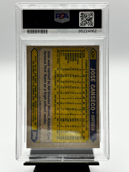 1987 Topps Jose Canseco #620 All-Star Rookie PSA 8
