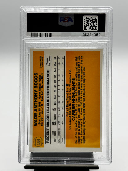 1983 Donruss Wade Boggs RC #586 PSA 6