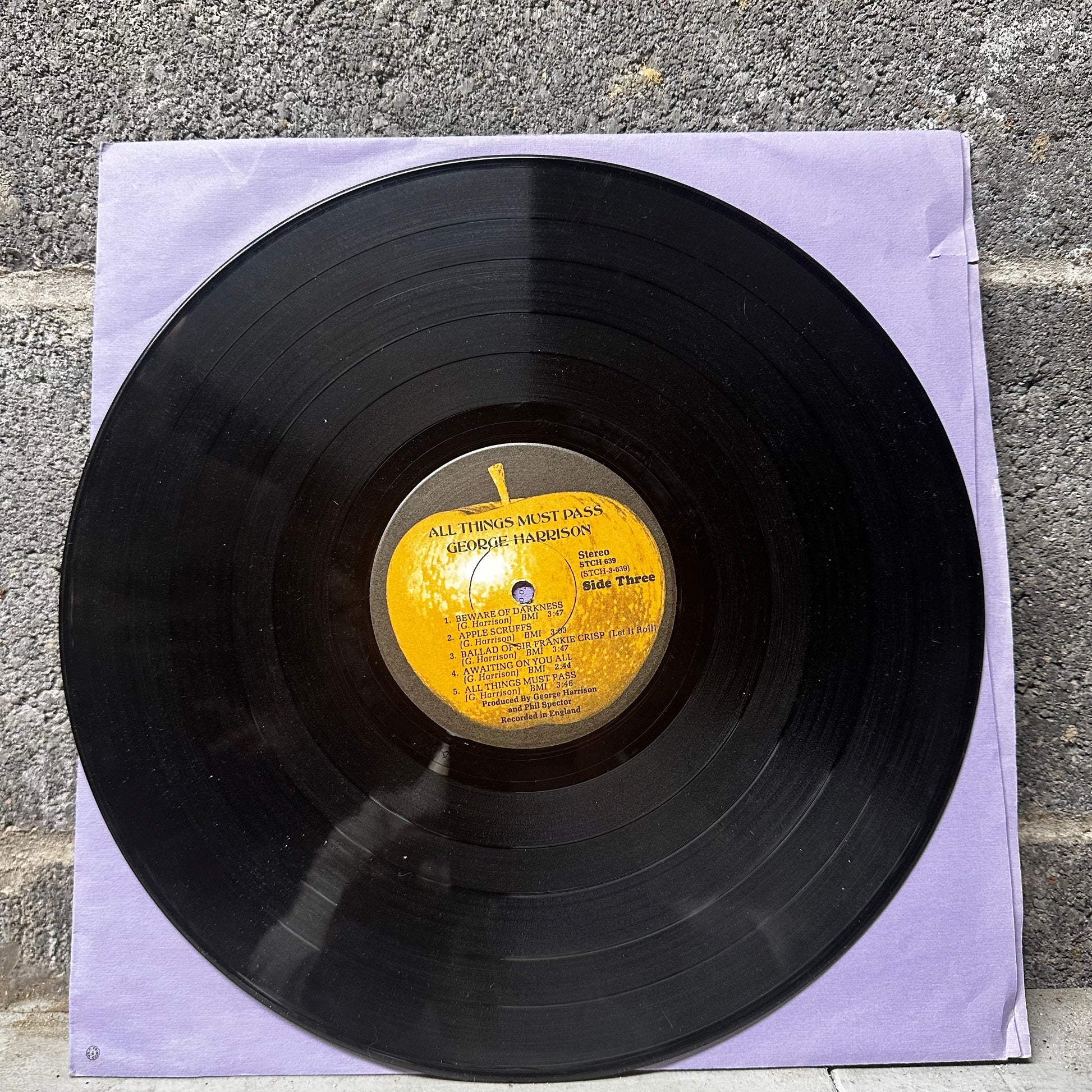 George Harrison All things Must Pass side 3