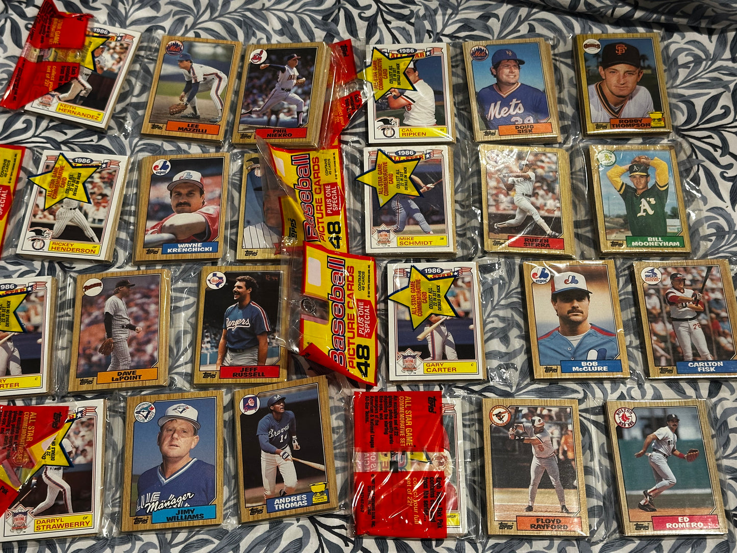 1987 Topps Baseball Rack Pack – 48 Cards – Factory Sealed Vintage Pack