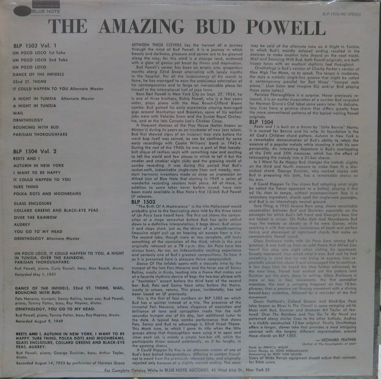 Bud Powell – The Amazing Bud Powell (Volume 1)