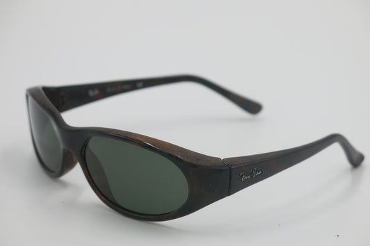 Ray-Ban RB2015 Tortoise Wraparound Sunglasses – Green G-15 Lenses