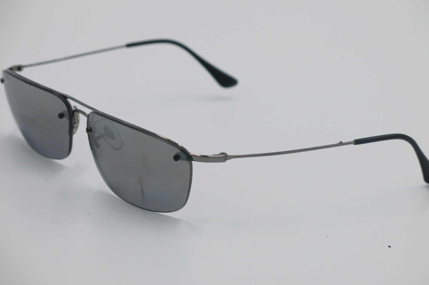 Ray-Ban RB3156 Semi-Rimless Metal Sunglasses – Gunmetal / Grey Gradient