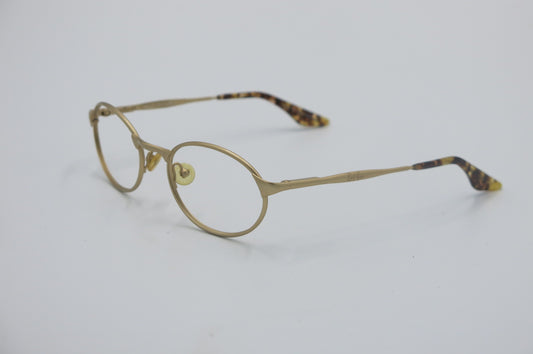 Ray-Ban W2840 Vintage Eyeglass Frames – Gold Oval (Made in Italy)