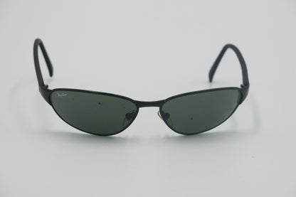 Ray-Ban W3060 Matte Black Wrap Sunglasses – Vintage New Old Stock